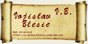 Vojislav Blesić vizit kartica
